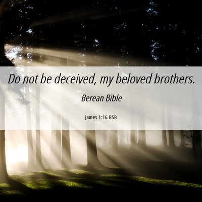 Picture 06 - James 1:16 BSB - Do not be deceived, my beloved - Bible Verse Picture