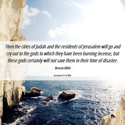 Picture 06 - Jeremiah 11:12 BSB - Then the cities of Judah and the residents of - Bible Verse Picture