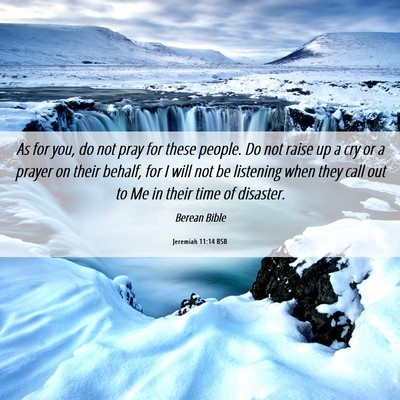 Picture 06 - Jeremiah 11:14 BSB - As for you, do not pray for these people. Do not - Bible Verse Picture