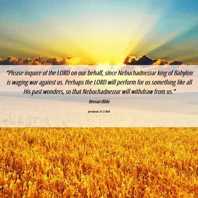 Picture 06 - Jeremiah 21:2 BSB - “Please inquire of the LORD on our behalf, - Bible Verse Picture