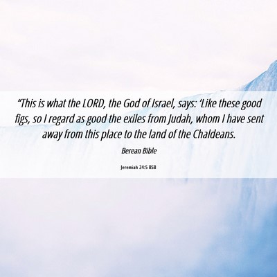 Picture 06 - Jeremiah 24:5 BSB - “This is what the LORD, the God of Israel, - Bible Verse Picture