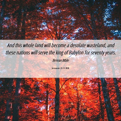 Picture 06 - Jeremiah 25:11 BSB - And this whole land will become a desolate - Bible Verse Picture