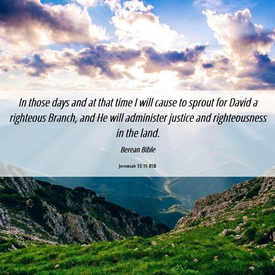 Picture 06 - Jeremiah 33:15 BSB - In those days and at that time I will cause to - Bible Verse Picture