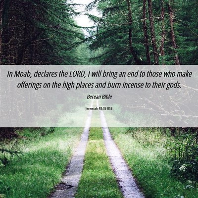 Picture 06 - Jeremiah 48:35 BSB - In Moab, declares the LORD, I will bring an end - Bible Verse Picture