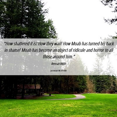 Picture 06 - Jeremiah 48:39 BSB - “How shattered it is! How they wail! How Moab - Bible Verse Picture