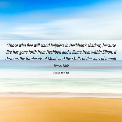 Picture 06 - Jeremiah 48:45 BSB - “Those who flee will stand helpless in - Bible Verse Picture
