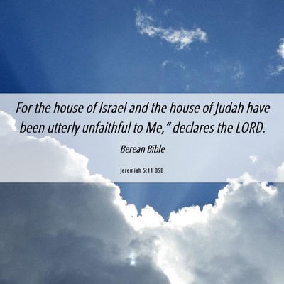 Picture 06 - Jeremiah 5:11 BSB - For the house of Israel and the house of Judah - Bible Verse Picture