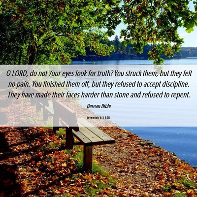Picture 06 - Jeremiah 5:3 BSB - O LORD, do not Your eyes look for truth? You - Bible Verse Picture