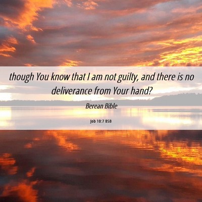 Picture 06 - Job 10:7 BSB - though You know that I am not guilty, and there - Bible Verse Picture