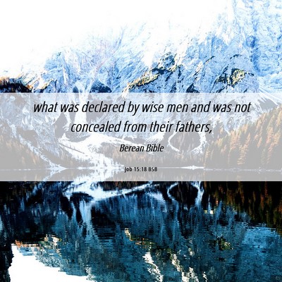 Picture 06 - Job 15:18 BSB - what was declared by wise men and was not - Bible Verse Picture