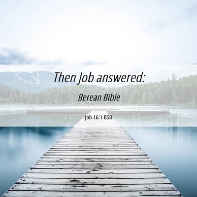 Picture 06 - Job 16:1 BSB - Then Job - Bible Verse Picture