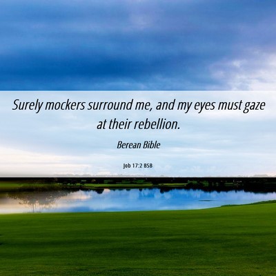 Picture 06 - Job 17:2 BSB - Surely mockers surround me, and my eyes must gaze - Bible Verse Picture