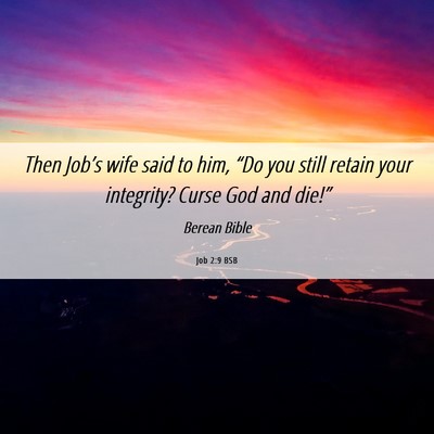 Picture 06 - Job 2:9 BSB - Then Job’s wife said to him, “Do you still - Bible Verse Picture