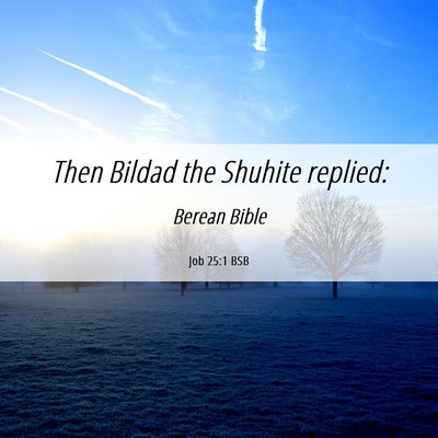 Picture 06 - Job 25:1 BSB - Then Bildad the Shuhite - Bible Verse Picture