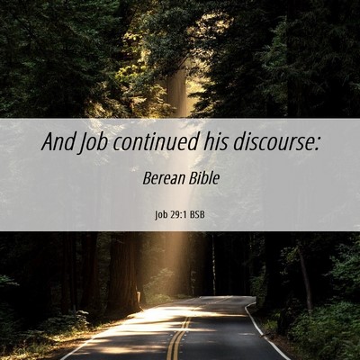 Picture 06 - Job 29:1 BSB - And Job continued his - Bible Verse Picture
