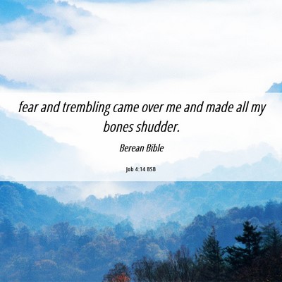 Picture 06 - Job 4:14 BSB - fear and trembling came over me and made all my - Bible Verse Picture
