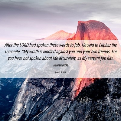 Picture 06 - Job 42:7 BSB - After the LORD had spoken these words to Job, He - Bible Verse Picture