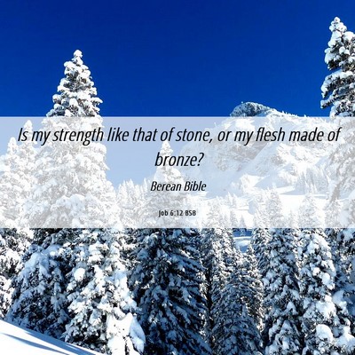 Picture 06 - Job 6:12 BSB - Is my strength like that of stone, or my flesh - Bible Verse Picture