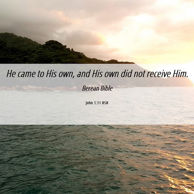 Picture 06 - John 1:11 BSB - He came to His own, and His own did not receive - Bible Verse Picture