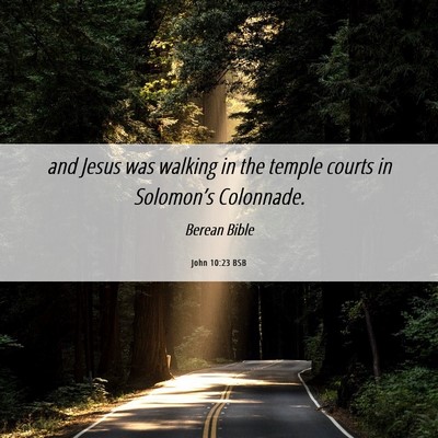Picture 06 - John 10:23 BSB - and Jesus was walking in the temple courts in - Bible Verse Picture