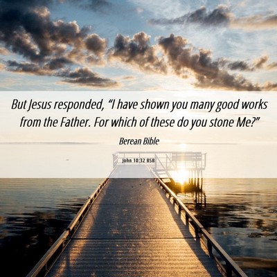 Picture 06 - John 10:32 BSB - But Jesus responded, “I have shown you many - Bible Verse Picture