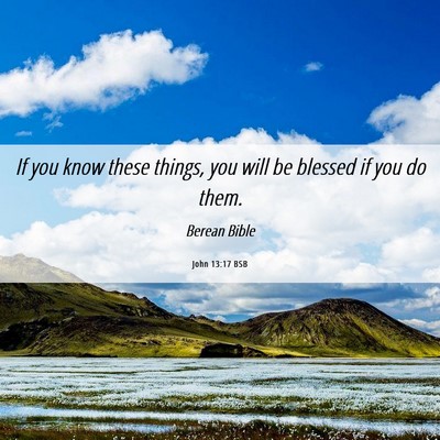 Picture 06 - John 13:17 BSB - If you know these things, you will be blessed if - Bible Verse Picture
