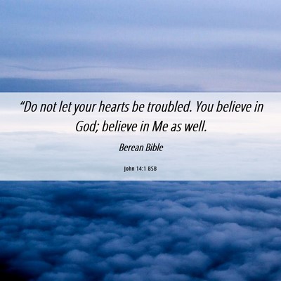 Picture 06 - John 14:1 BSB - “Do not let your hearts be troubled. You - Bible Verse Picture