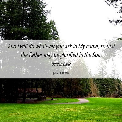 Picture 06 - John 14:13 BSB - And I will do whatever you ask in My name, so - Bible Verse Picture