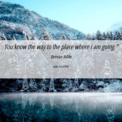 Picture 06 - John 14:4 BSB - You know the way to the place where I am - Bible Verse Picture