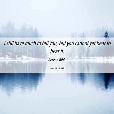 Picture 06 - John 16:12 BSB - I still have much to tell you, but you cannot yet - Bible Verse Picture