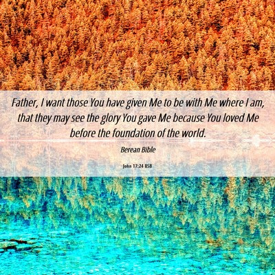 Picture 06 - John 17:24 BSB - Father, I want those You have given Me to be with - Bible Verse Picture