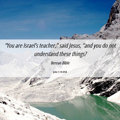 Picture 06 - John 3:10 BSB - “You are Israel’s teacher,” said Jesus, - Bible Verse Picture