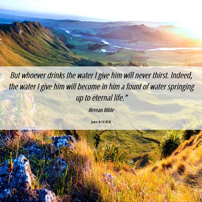 Picture 06 - John 4:14 BSB - But whoever drinks the water I give him will - Bible Verse Picture