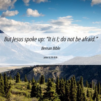 Picture 06 - John 6:20 BSB - But Jesus spoke up: “It is I; do not be - Bible Verse Picture