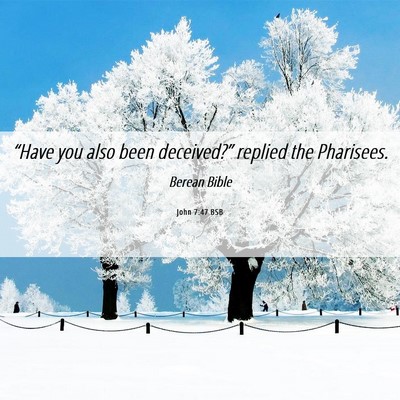 Picture 06 - John 7:47 BSB - “Have you also been deceived?” replied the - Bible Verse Picture
