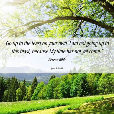 Picture 06 - John 7:8 BSB - Go up to the feast on your own. I am not going up - Bible Verse Picture