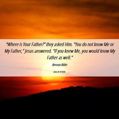 Picture 06 - John 8:19 BSB - “Where is Your Father?” they asked Him. - Bible Verse Picture