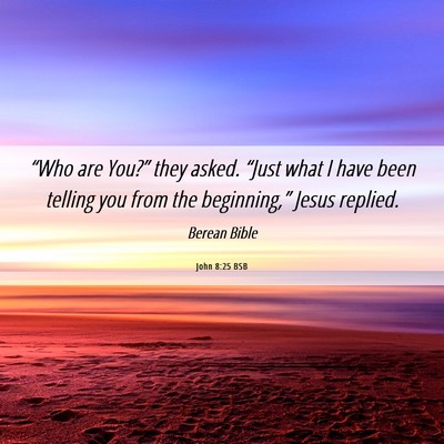 Picture 06 - John 8:25 BSB - “Who are You?” they asked. “Just what I - Bible Verse Picture
