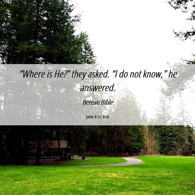 Picture 06 - John 9:12 BSB - “Where is He?” they asked. “I do not - Bible Verse Picture