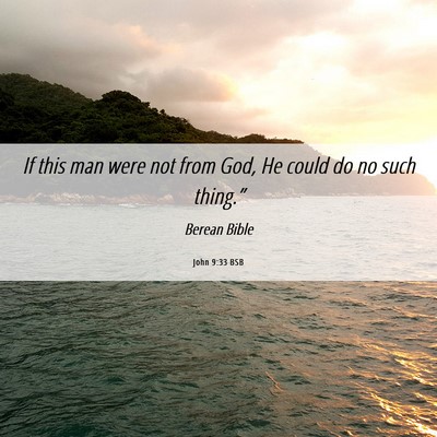 Picture 06 - John 9:33 BSB - If this man were not from God, He could do no - Bible Verse Picture