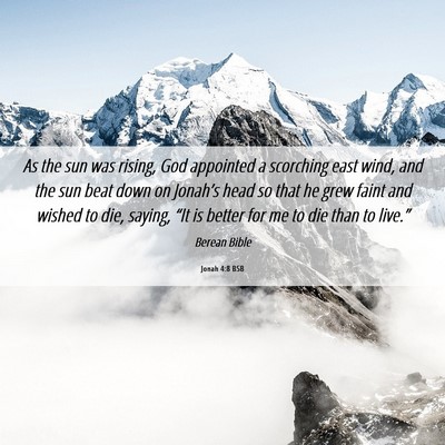 Picture 06 - Jonah 4:8 BSB - As the sun was rising, God appointed a scorching - Bible Verse Picture
