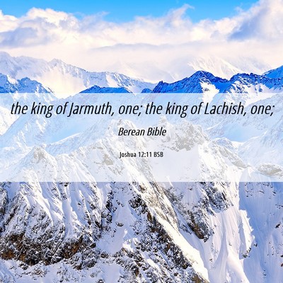 Picture 06 - Joshua 12:11 BSB - the king of Jarmuth, one; the king of Lachish, - Bible Verse Picture