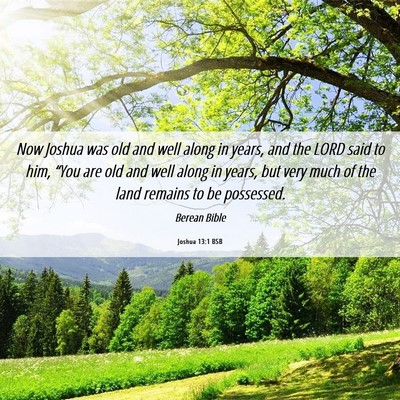 Picture 06 - Joshua 13:1 BSB - Now Joshua was old and well along in years, and - Bible Verse Picture