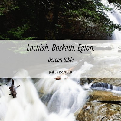 Picture 06 - Joshua 15:39 BSB - Lachish, Bozkath, - Bible Verse Picture