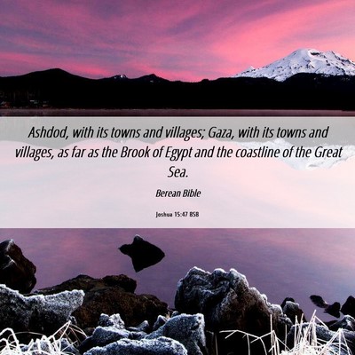 Picture 06 - Joshua 15:47 BSB - Ashdod, with its towns and villages; Gaza, with - Bible Verse Picture
