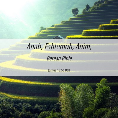 Picture 06 - Joshua 15:50 BSB - Anab, Eshtemoh, - Bible Verse Picture