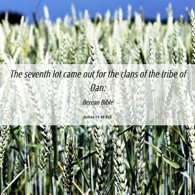 Picture 06 - Joshua 19:40 BSB - The seventh lot came out for the clans of the - Bible Verse Picture