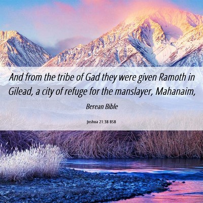 Picture 06 - Joshua 21:38 BSB - And from the tribe of Gad they were given Ramoth - Bible Verse Picture