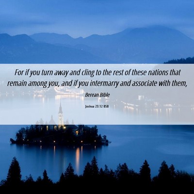 Picture 06 - Joshua 23:12 BSB - For if you turn away and cling to the rest of - Bible Verse Picture
