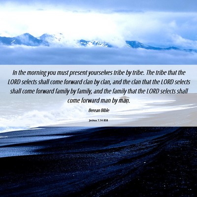 Picture 06 - Joshua 7:14 BSB - In the morning you must present yourselves tribe - Bible Verse Picture